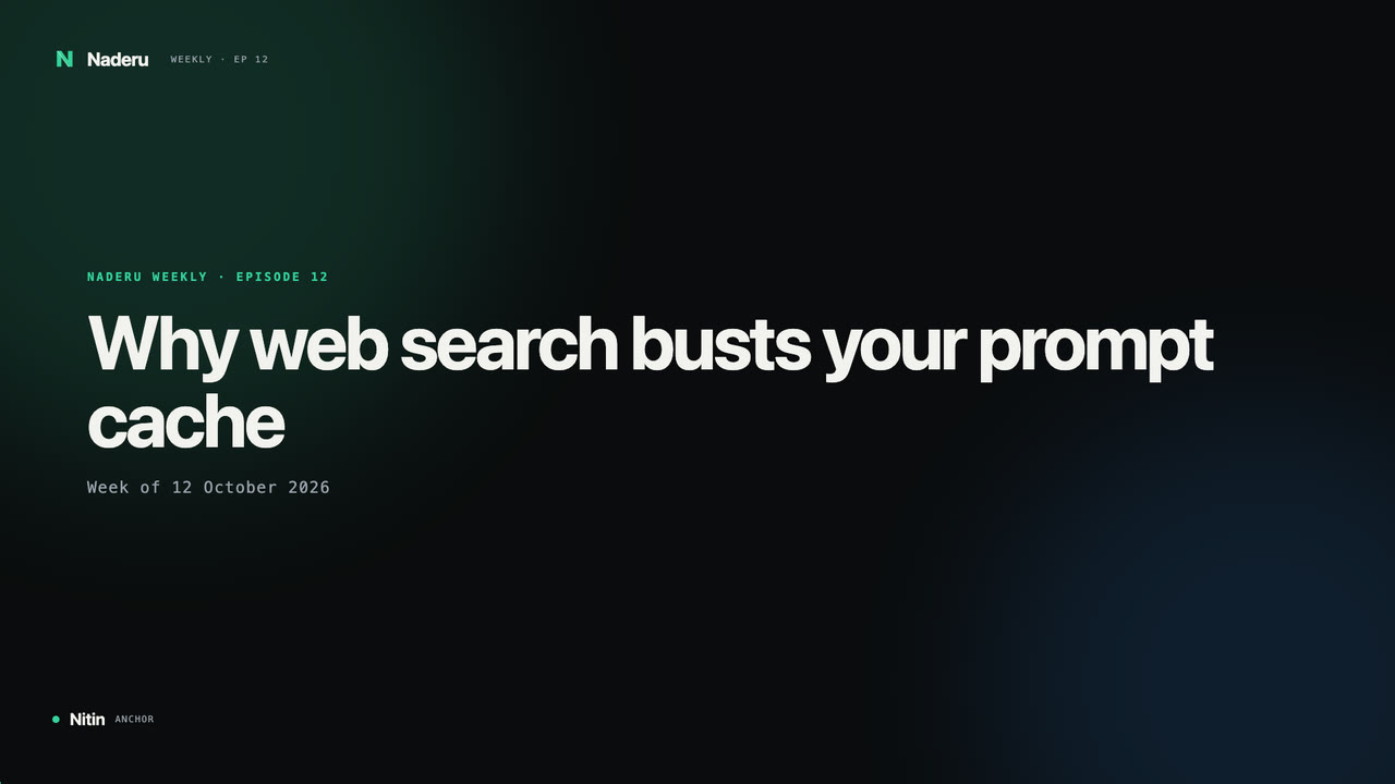 Why web search busts your prompt cache